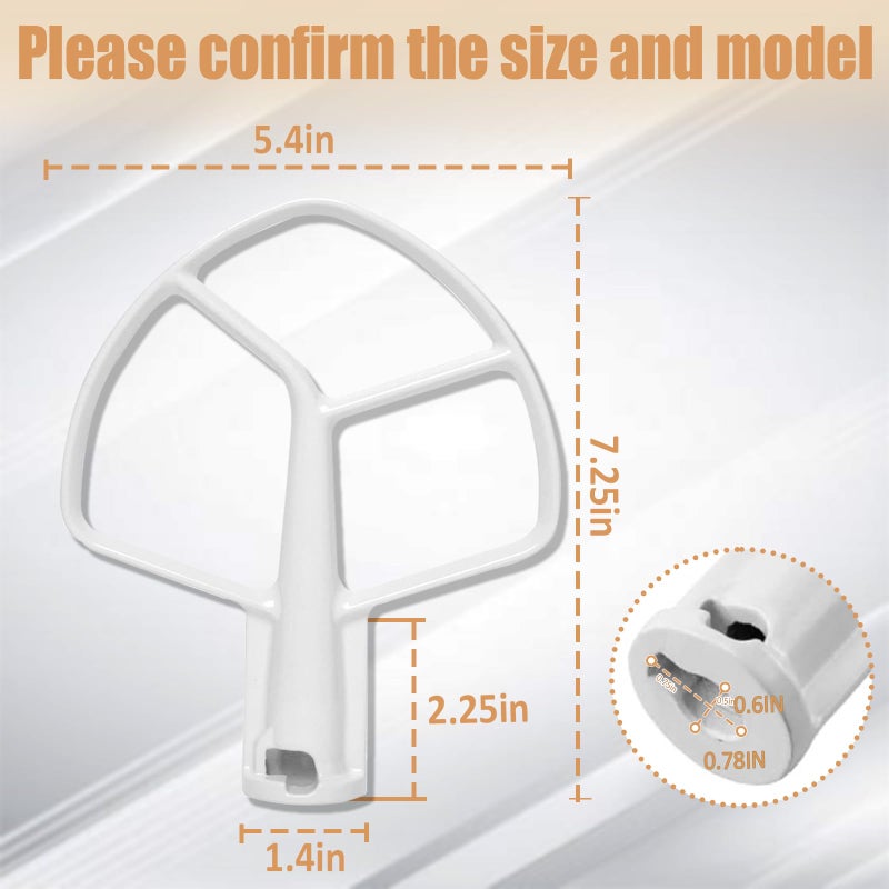 Swess K5AB K5SS Stand Mixer Flat Beater Blade ðŠðŸ“ð€ð ðŠðŸ“ð’ð’ for KitchenAid Paddle Attachment 5-QT Coated Flat Beater 9707670 W10807813 PS983355 AP3881259 - Image 2